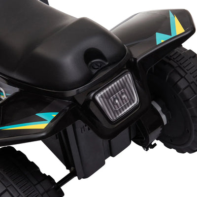 6V Kids ATV 4-Wheeler Ride on Car, Electric Motorized Quad Battery Powered Vehicle with Forward/Reverse Switch for 18-36 Months Old Toddlers, Black